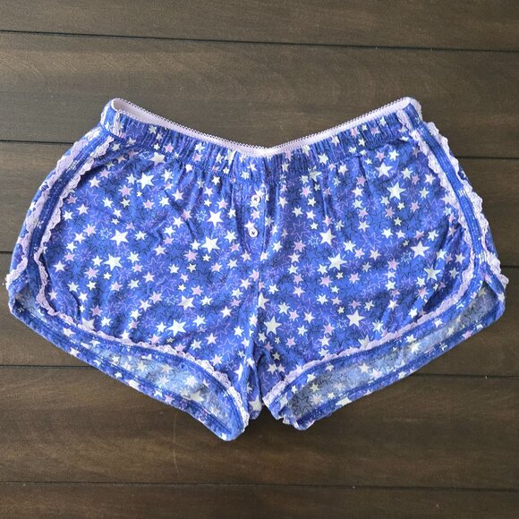 Rare Victoria's Secret Purple Stars Shorts - Picture 1 of 10
